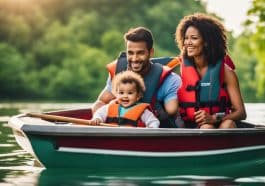 Babys erste Bootsfahrt auf österreichischen Flüssen