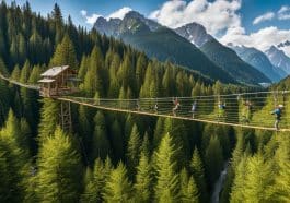Klettern im Hochseilgarten Gröbming
