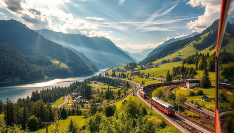 Bild: KI generiertes Smybolbild - Atterseebahn Strecke durch den Attergau